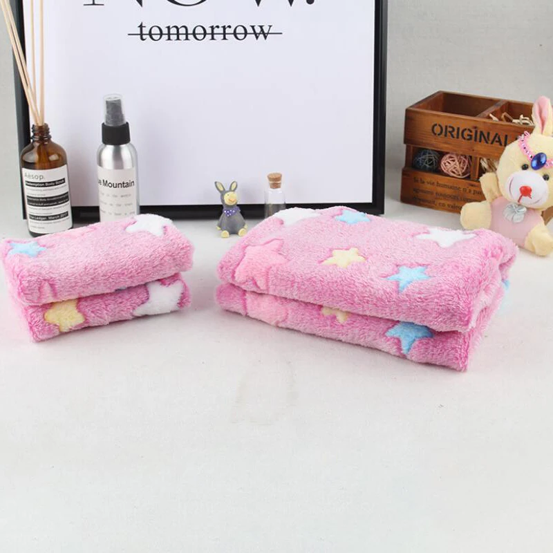 Одеяло для собак коврик питомцев Коралловая флисовая кровать с принтом коврики