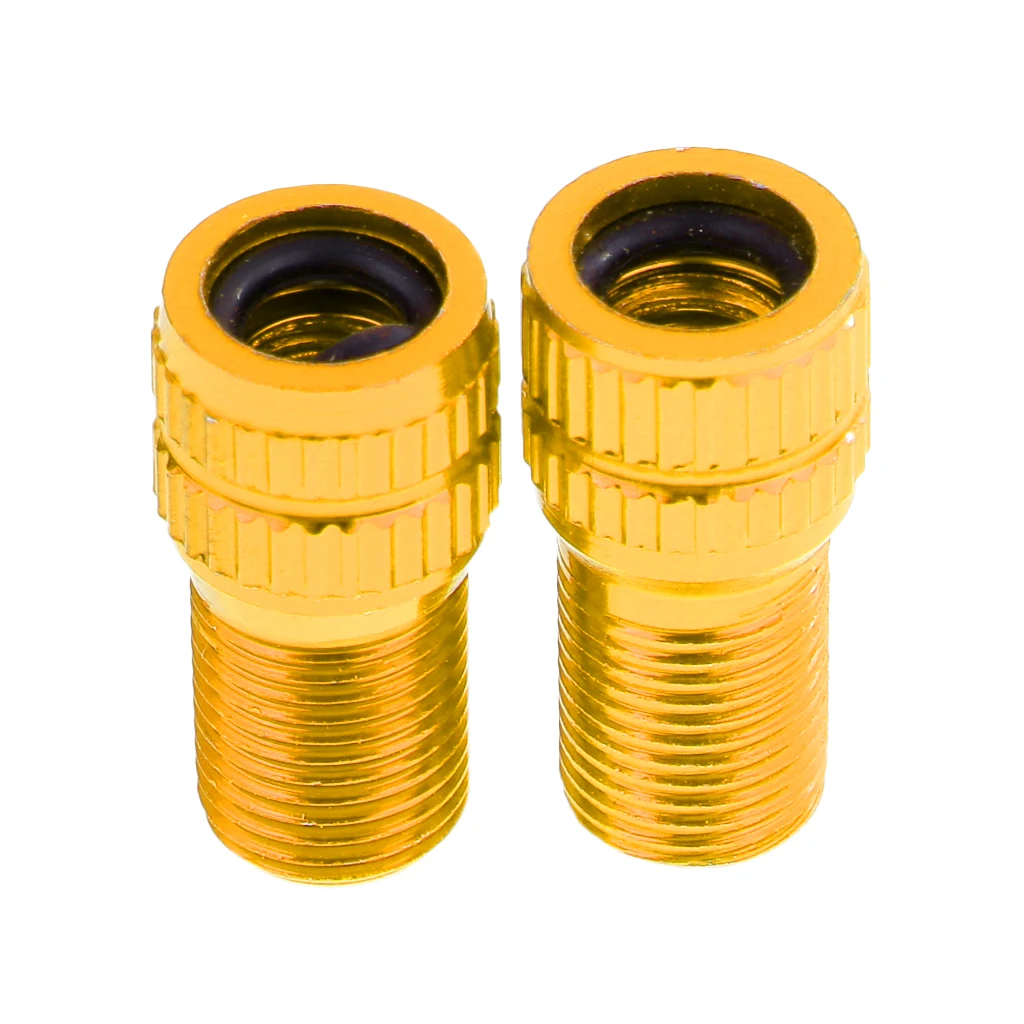 1 Pair Converter Presta to Schrader Bicycle Bike Valve Adaptor Tube Pump Tools Silver Green Blue Red Gold Black | Спорт и