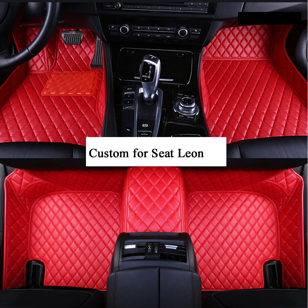 

Car Floor Mats Black/Beige/Red/Brown for Women and Men Artificial Leather Mat for Seat Leon F6 X35