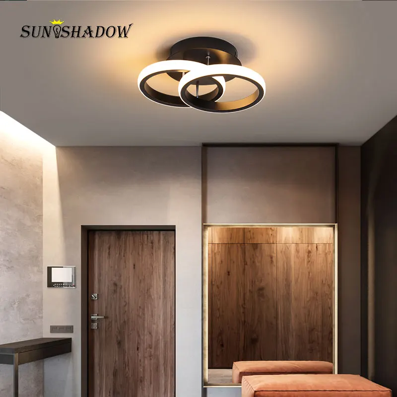 White&ampBlack Lamps Modern Ceiling light 18w 22w Led Lamp For Living Room Dining Bedroom Kitchen Corridor Luminaire | Лампы и