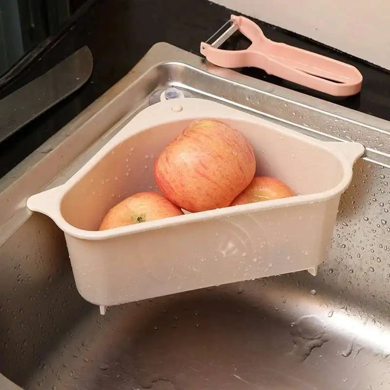 

1 Kitchen Self-Standing Drain Sink Leftovers Soup Juice Separated By Garbage Filter Sink Storage Basket Sink Rack Kitchen Tool