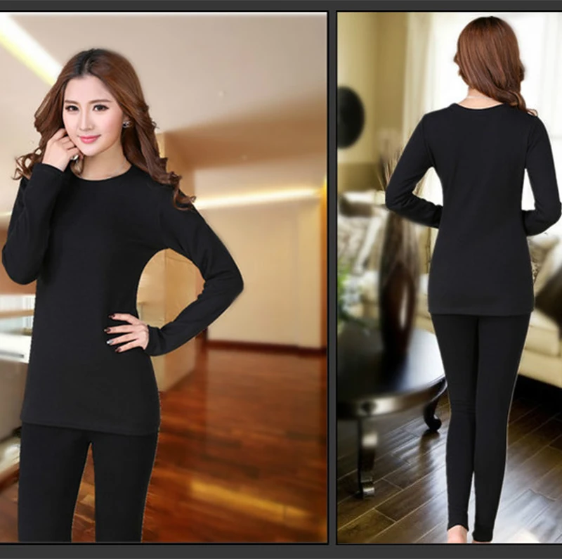 

Plus Size Long Johns For Autumn Winter Clothes Two Piece Warm Suit 7XL 8XL Thermal Underwear Suit Women Warm Sets Female Pajamas