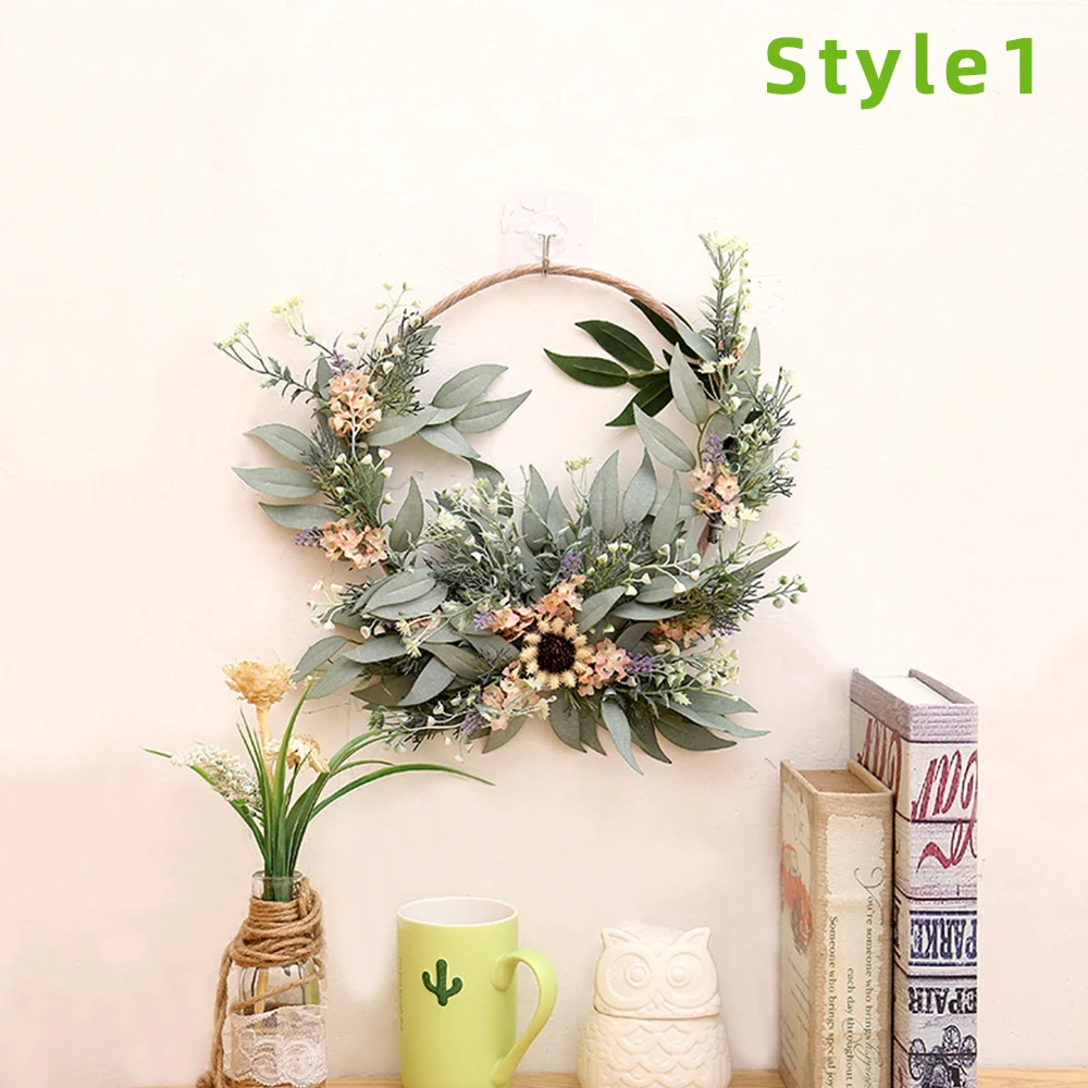 Style 1 Искусственное растение зеленый ротанг, искусственные листья струнный светильник s настенный подвесной Сказочный светильник для свадьбы гостиной рождественской елки - Испускаемый цвет: Style 1