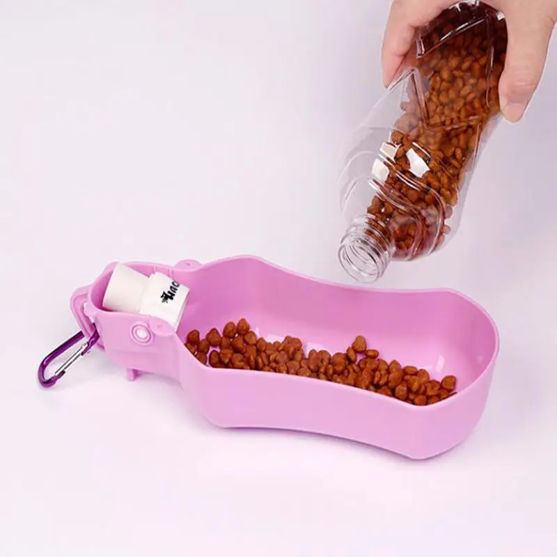 Портативная пластиковая бутылочка для воды домашних животных 250 мл складные