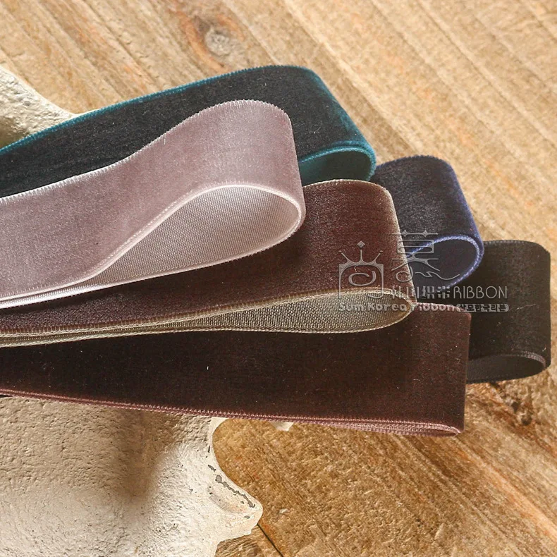 

50/100yards 16 20 25 38mm korean velvet ribbon for hair clip hair band hair bow diy accessories wedding decoration supplies