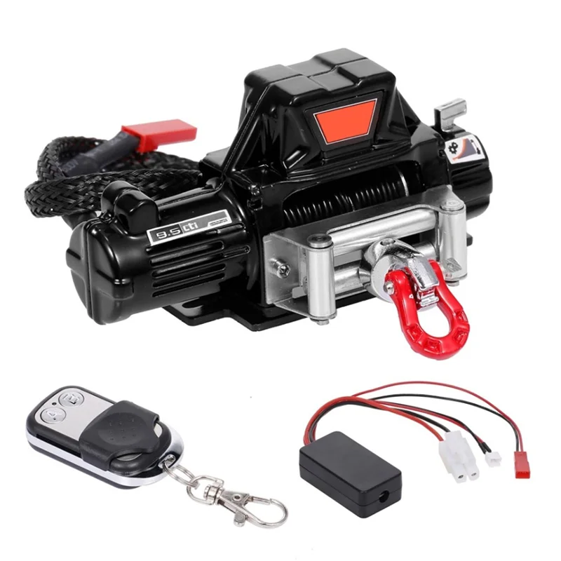 

Automatic Winch and Wireless Remote Controller Receiver for 1/10 RC Crawler Car Axial SCX10 TRAXXAS TRX4 D90 TF2 Tamiya CC01,Bla