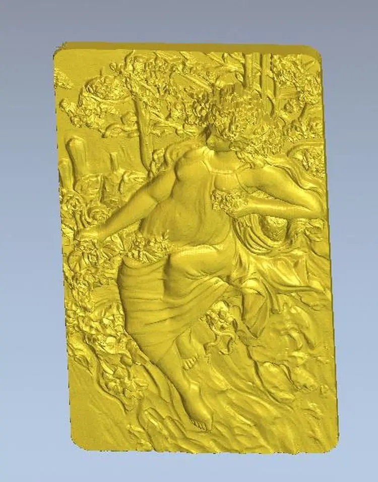 

3d model relief for cnc in STL file format autumn lady