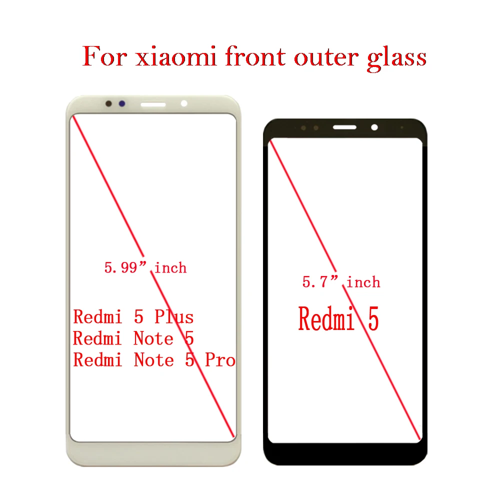 Переднее внешнее стекло для Xiaomi Redmi 5 Plus Note Pro сенсорный экран ЖК-дисплей замена