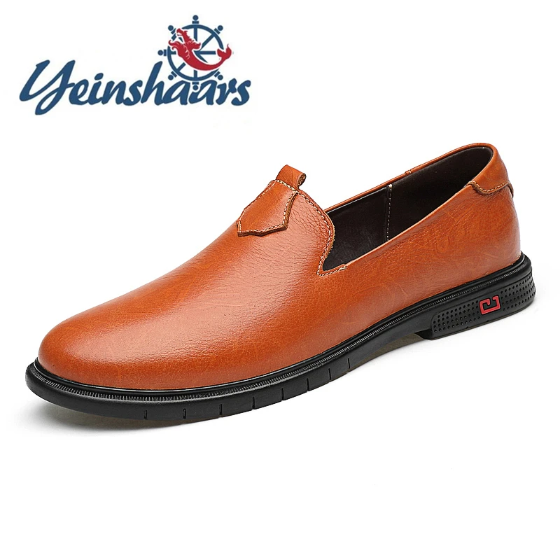 Новинка Мужские тапочки из натуральной кожи Дышащая мужская обувь Роскошные