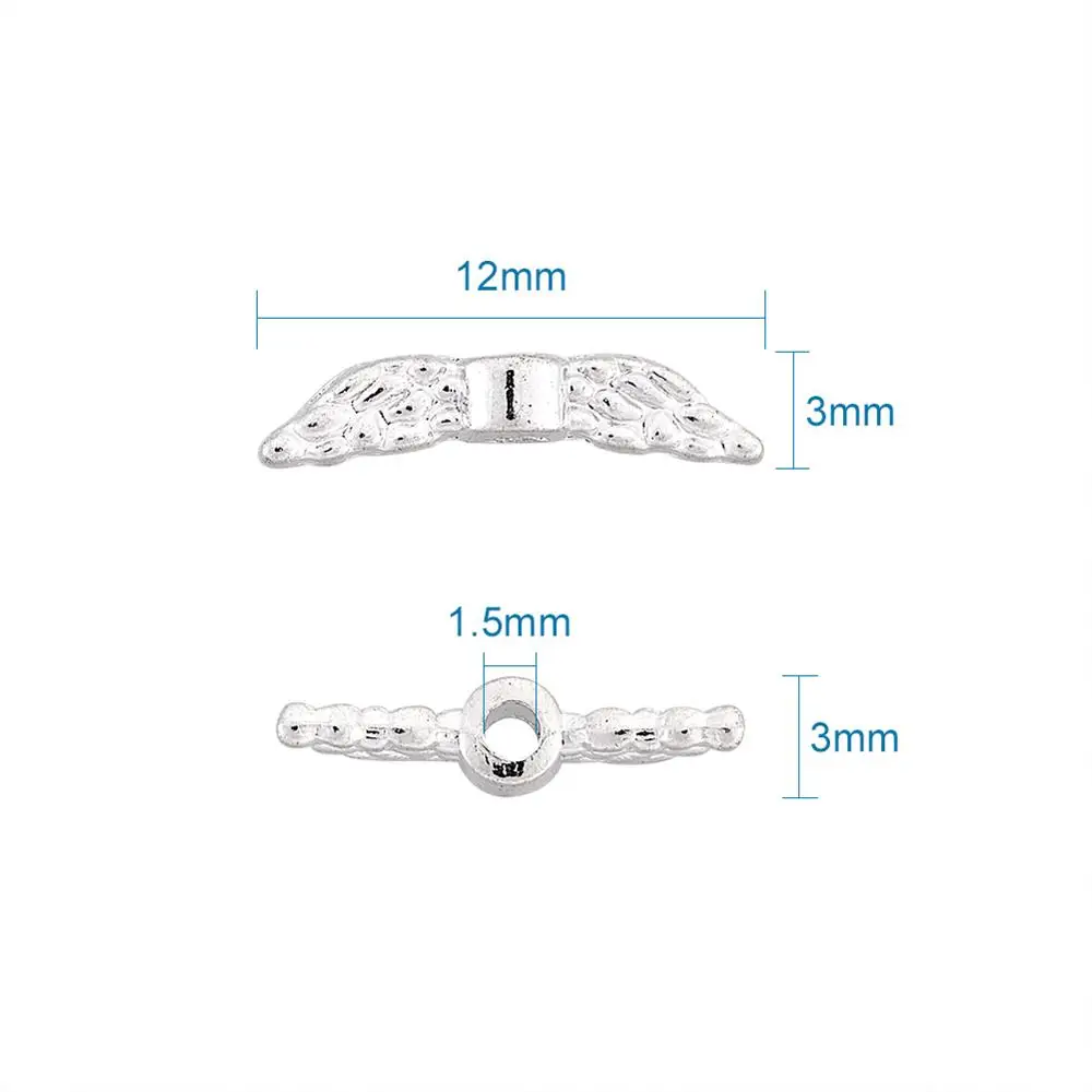 400 шт. бусины в виде ангельских крыльев с отверстием 1 5 мм | Украшения и аксессуары