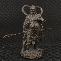 chinese old bronze hand casting buddha guan gong hero statue gift collection ornaments statues for decoration figurines
