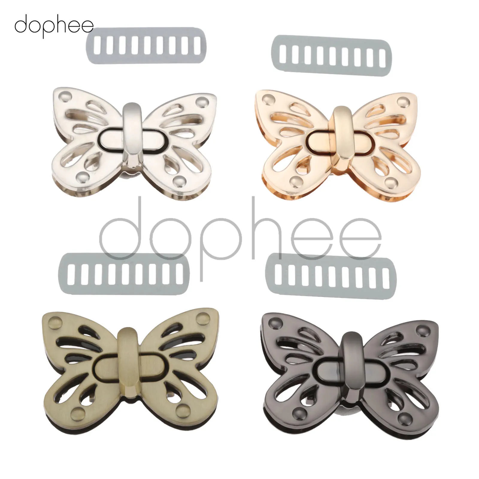 Dophee 1 шт. для женщин с металлической бабочкой DIY застежка Поворотный замок для сумки Сумка Кошелек