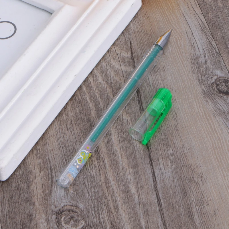 

W3JD 1 Set 16 Colors Gel Pens Glitter Coloring Drawing Painting Markers Stationery