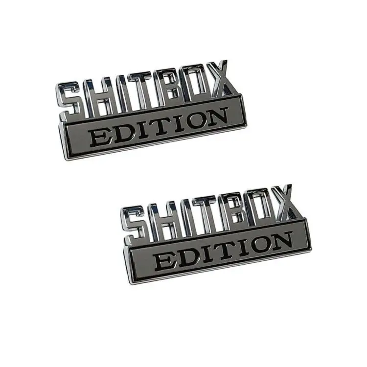 50pcs SHITBOX EDITION emblem Chrome Badges CAR STICKER turck | Автомобили и мотоциклы
