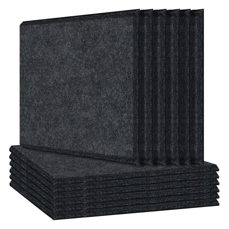 

Hot AD-12 Pack Acoustic Panels Sound Proof Padding, Beveled Edge Sound Absorbing Panels, Acoustic Absorption Panel