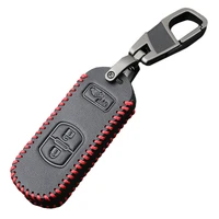 car tools leather remote key case fob shell cover skin holder for mazda cx 3 cx5 cx 5 key shell case accessories high quality