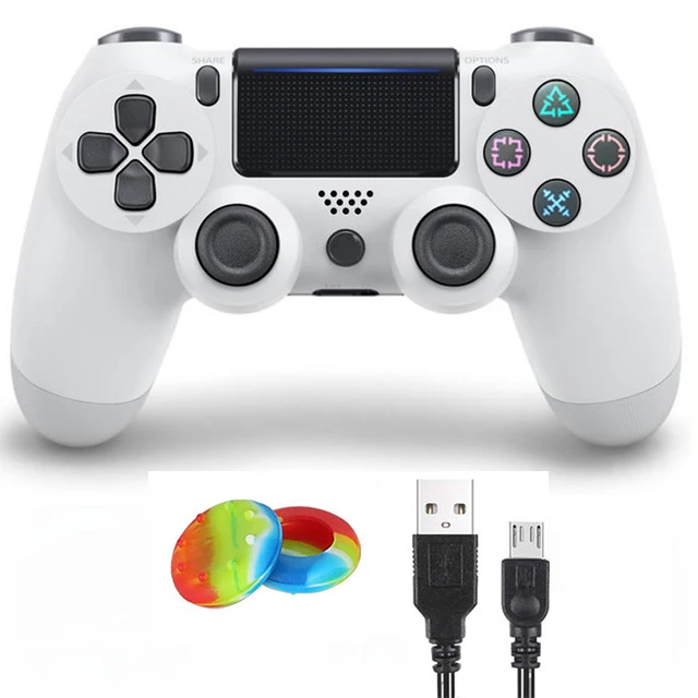 Беспроводной контроллер для sony PS4 Bluetooth Вибрационный геймпад для Playstation 4 джойстик для PS4 PS3 игровая консоль для ПК Игр - Цвет: White