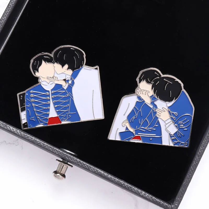 KPOP Эмаль Булавка Bangtan мальчики значки на лацкан металлическая брошь значок