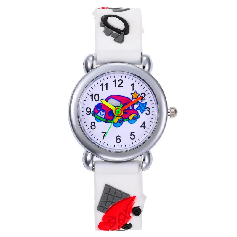 Детские часы с мультипликационным суперкаром для девочек мальчиков учеников