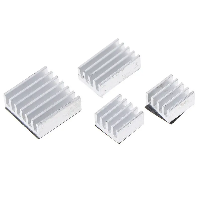 4 шт./компл. алюминиевый радиатор серебряного цвета наборы кулеров для Raspberry Pi 4B