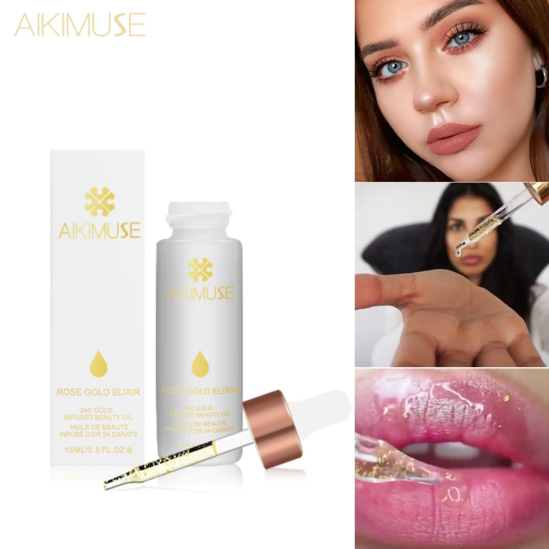 Kimuse 24K розовое золото Infused beauty Oil Elixir Кожа Макияж эфирное масло перед праймером