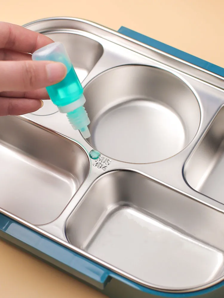 

304 Stainless Steel Microwavable Dinnerware Children's Lunchbox Leak-proof Food Fruit Storage Bento Box With Spoon And Fork