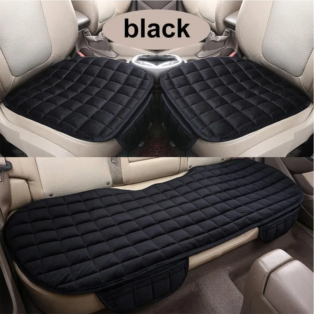

Car Seat Rear Cover Protector Mat Car Seat Cushion Warm Velvet Non-slip Plush Seat Auto Back Pad Seat Rear Keep Cushion Z9O2