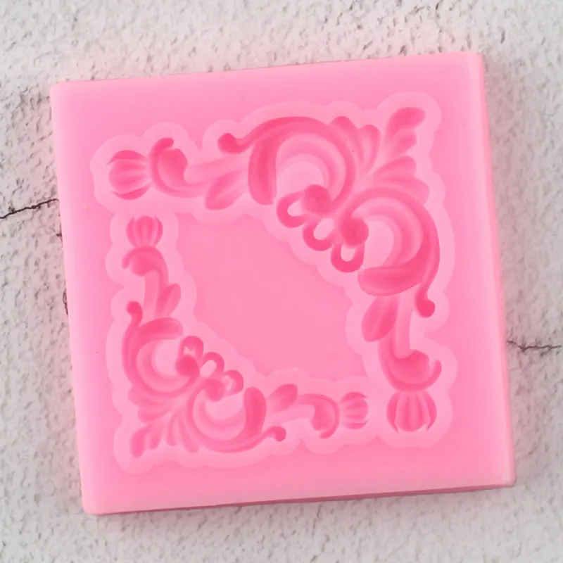 3D Baroque Relief Corner Border Silicone Molds DIY Cupcake Topper Fondant Cake Decorating Tools Candy Chocolate Gumpaste Moulds | Дом и сад