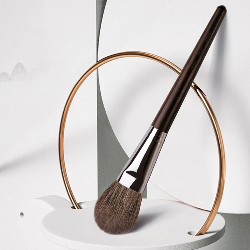 

MyDestiny makeup brush-Ebony professional high quality natural fur series-oblate shape blush brush-cosmetic pen&tools-pony&goat
