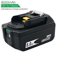 new version bl1860 bl1880b 18 v 8000mah li ion rechargeable battery for makita 18v battery bl1840 bl1850 bl1830 bl1860b lxt 400
