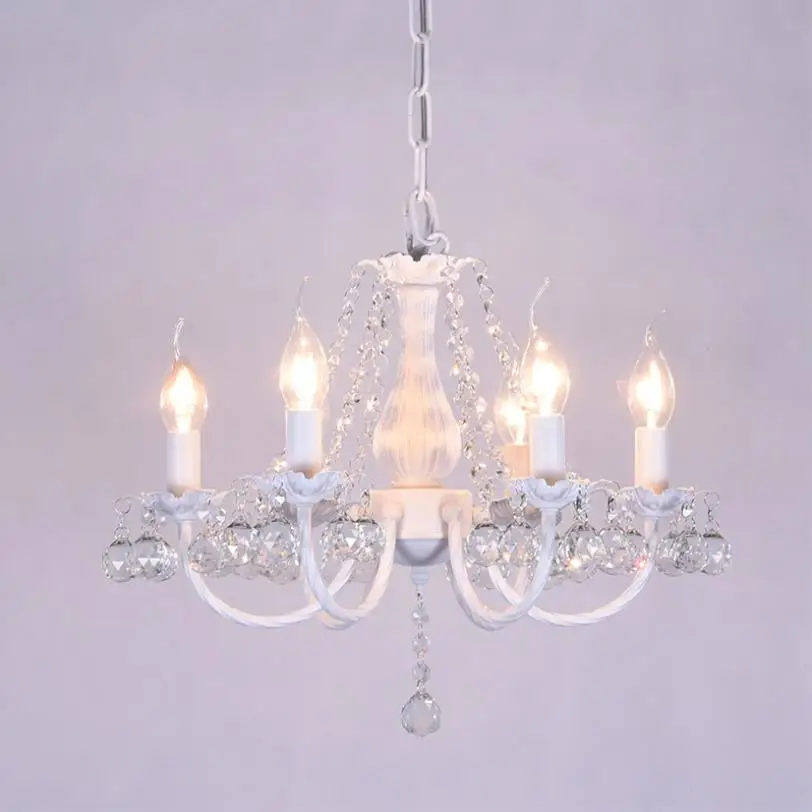 American Mediterranean Iron Chandelier candle restaurant clothing store led creative rural Korean pink | Лампы и освещение