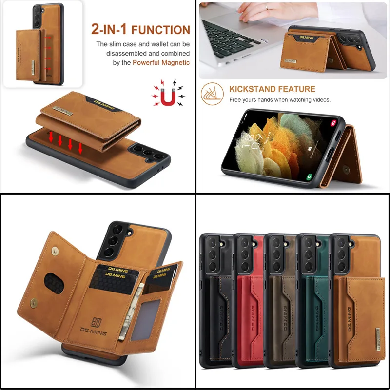 magnetic leather wallet card phone case for samsung galaxy s21 plus s20 fe note 20 ultra a02s a03s a12 a22 a32 a42 a52 a72 cover free global shipping