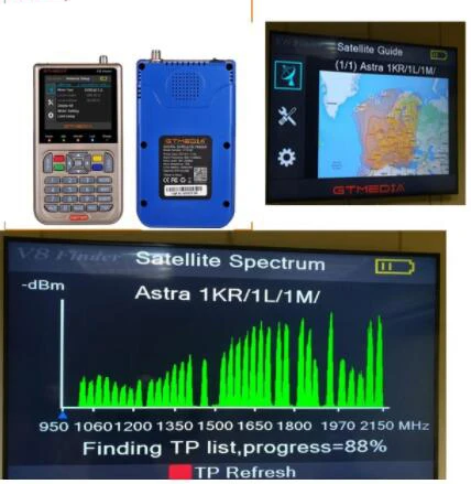 Gtmedia v8 finder 10 шт. метр Замена freesat v8 finder satfinder DVB-S2 MPEG-4 vs satlink 6933 10 шт