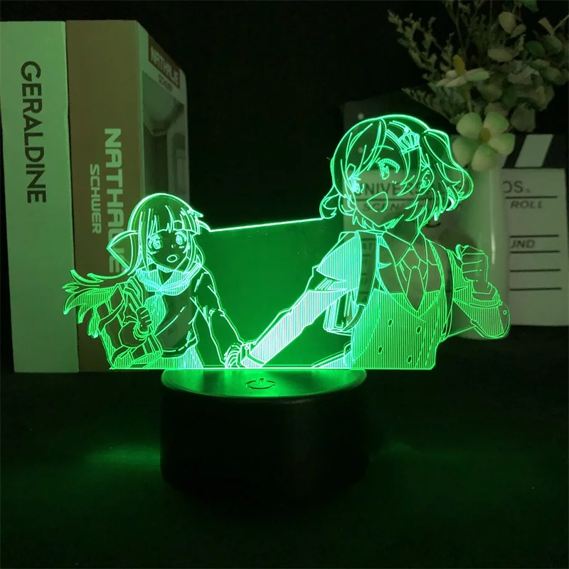 

Love Ru Darkess 3D Led Lamp Alarm Clock Base Japanese Anime Manga 7 Color with Remote Nightlight Projector Delivery Children