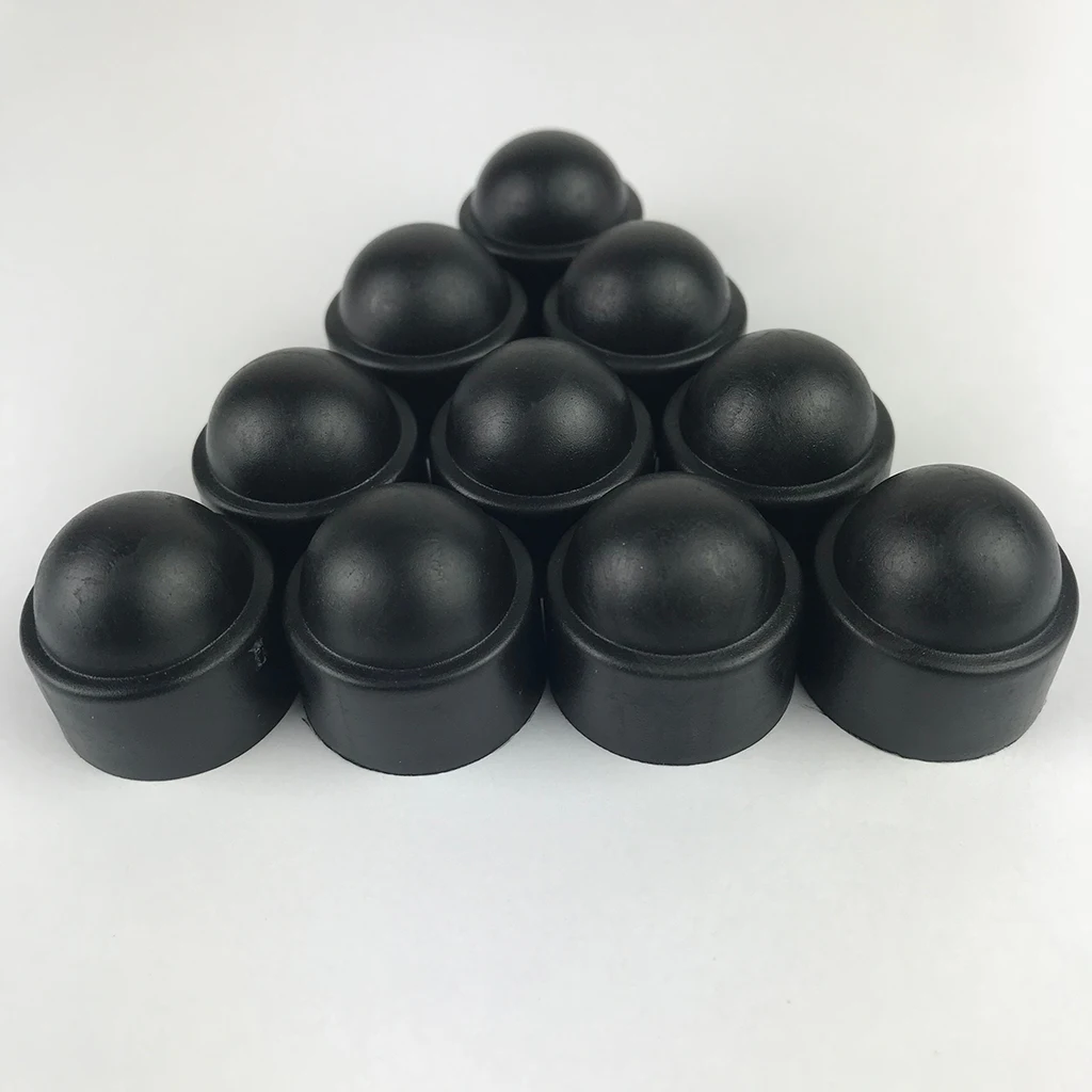 

Set of 10 25mm Car Wheel Lug Nut Hexagonal Bolt Cover Cap Protector Black M12