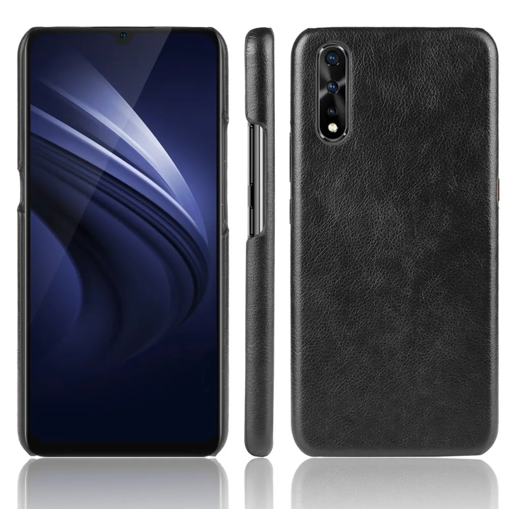 ДЛЯ vivo V17 Neo чехол 6 38 дюймов роскошный Личи стрии из искусственной кожи жесткий