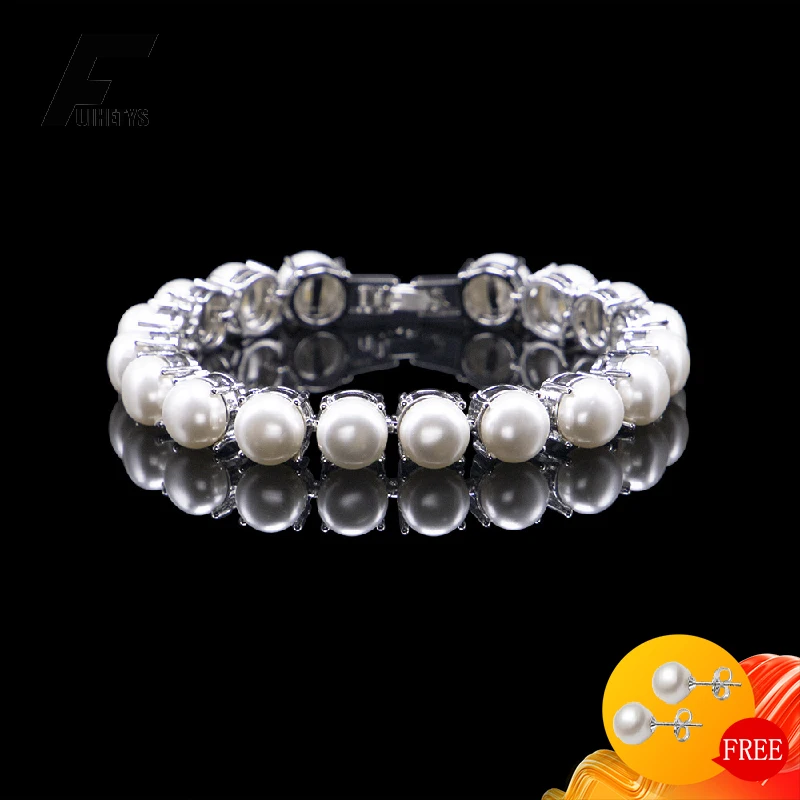 

FUIHETYS Pearl Bracelet 925 Silver Jewelry Hand Ornaments for Women Girl Wedding Engagement Party Bridal Birthday Gift Wholesale