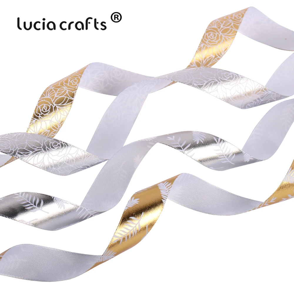 Lucia Crafts 16 20 мм атласная лента с принтом ленты бант подарочные принадлежности