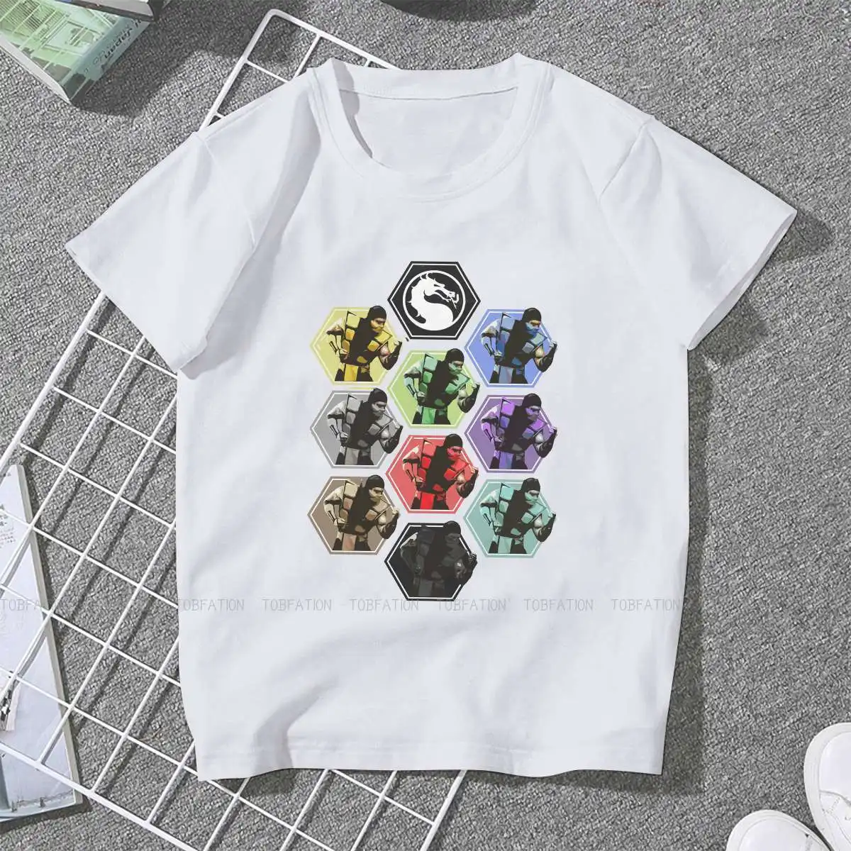 

Choose Your Fighter Women Clothing Mortal Kombat Game Graphic Female Tshirts Vintage Graphic Loose Tops Kawaii Girls Streetwear