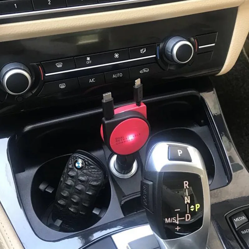 Автомобильное зарядное устройство 3 в 1 выдвижное адаптер для быстрой зарядки