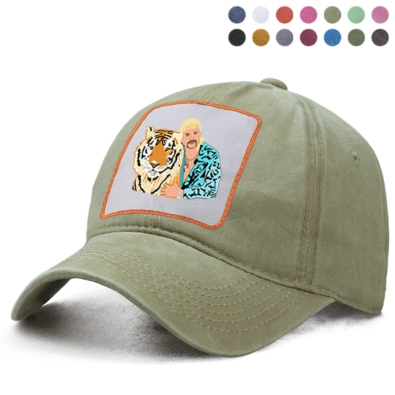 Бейсбольная кепка с экзотическим тигром король Джо папа солидный Дальнобойщик