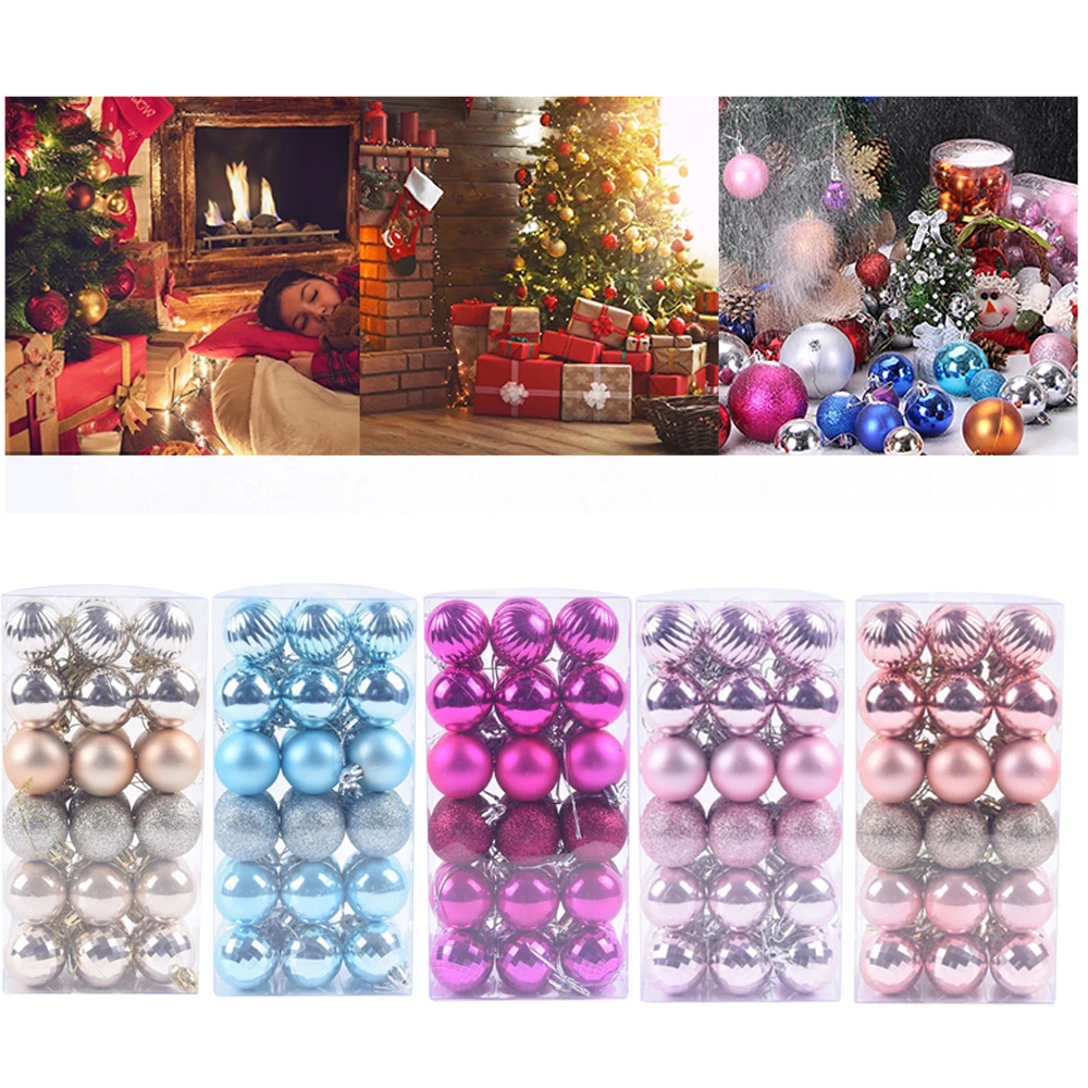 12/36Pcs Christmas Balls Ornaments Tree Hanging Disco Mirror Xmas Spheres Party Supplies Home Decor 2022 | Дом и сад
