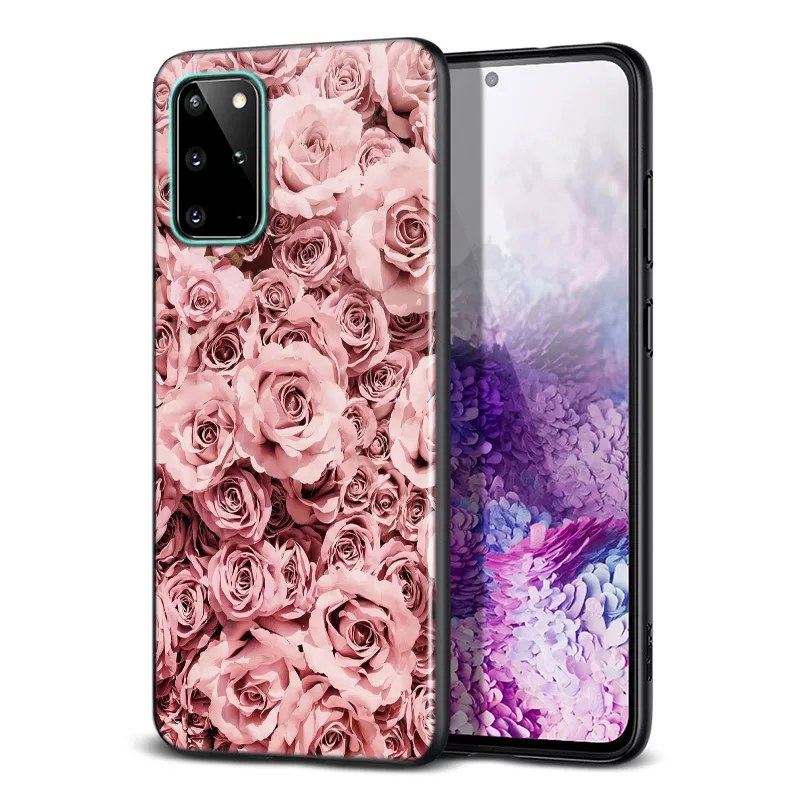 Love Rose Gold Style For Samsung Galaxy S22 S21 S20 FE Ultra S10 S10E Lite 5G S9 S8 S7 S6 Edge Plus Black Phone Case Coque Capa