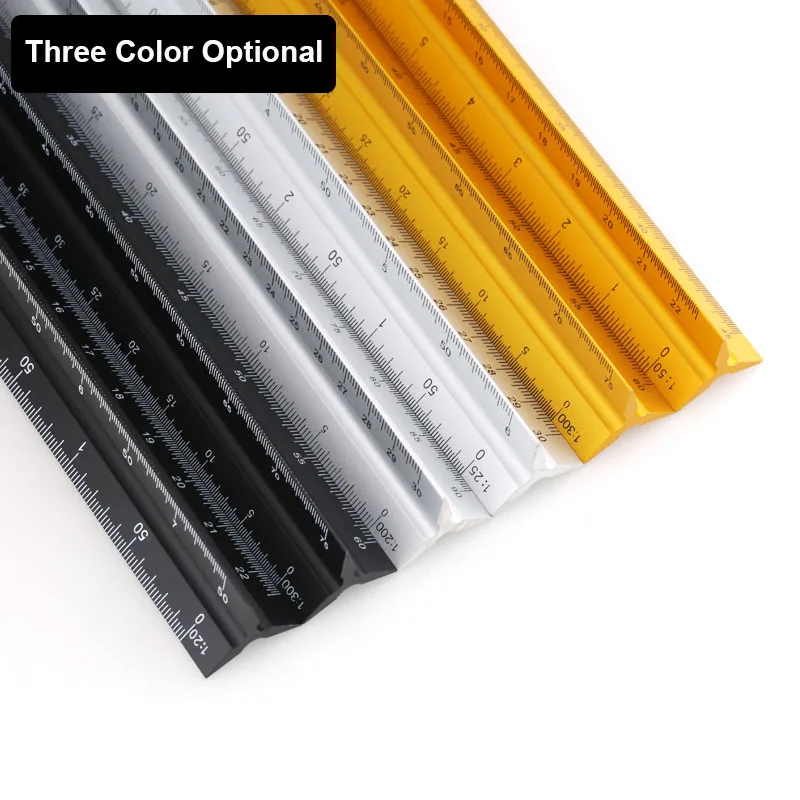 Три края металлический масштабная 30 см Алюминий сплав Треугольники дизайн и