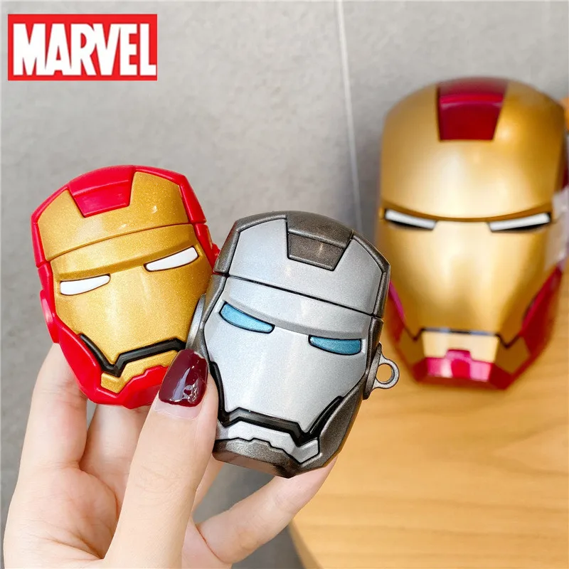 Мягкие чехлы Марвел Мститель Iron Man для Airpods 1 2 Pro защитный чехол беспроводных Bluetooth