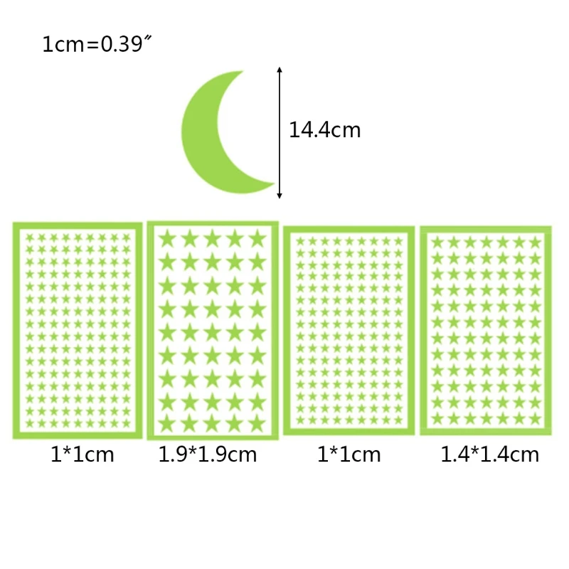 

H051 Glow In The Dark Star Wall Stickers Star Moon Luminous Kids Room Decor Wallpaper Poster Ornament