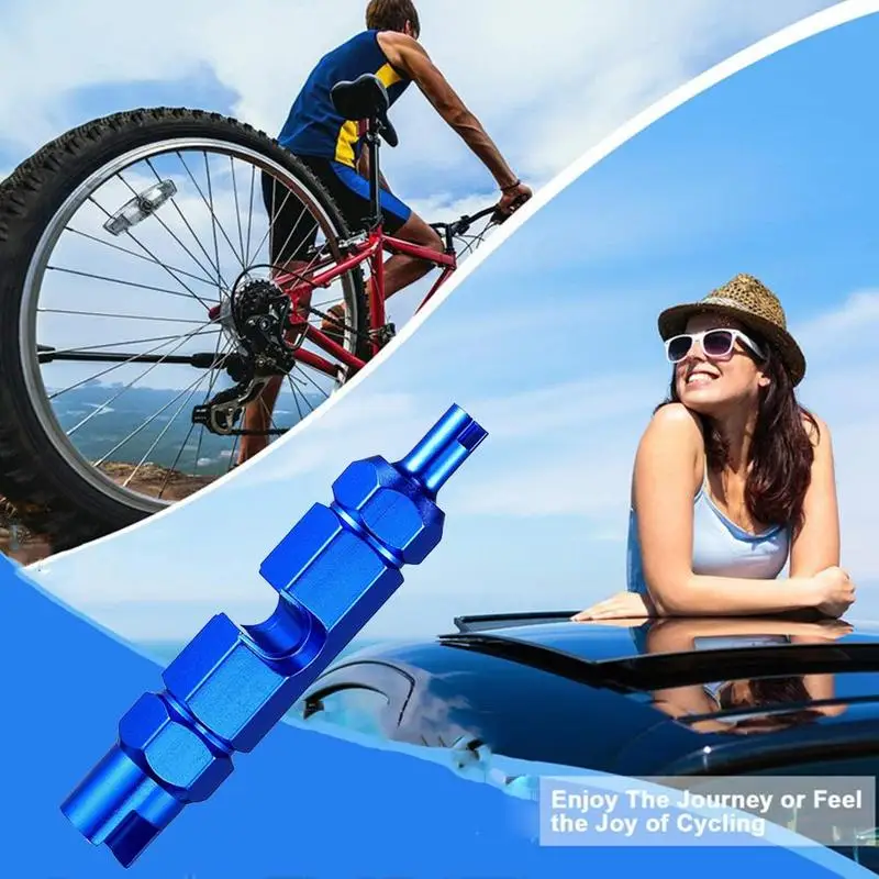 

1Pc Bicycle Nozzle Valve Core Tool Bike Tire Repair Spanner Wrench Portable Double Head Kits Disassembly Multifunctional X3C8