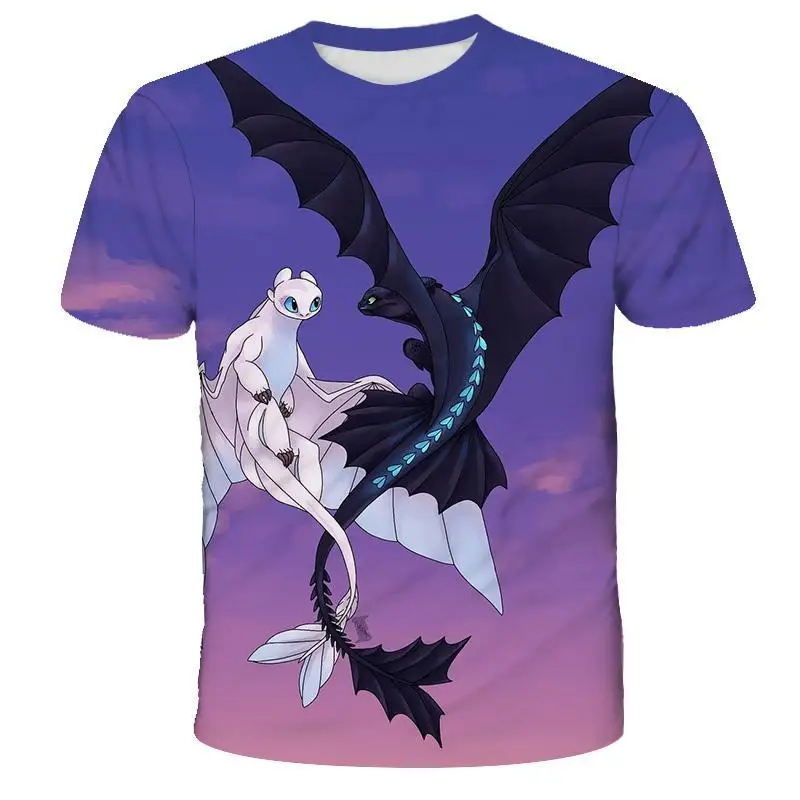 

Boys Summer Fashion T-Shirt Your Dragon 3D Printing T-Shirt Cartoon Boy/Girl/Baby T-Shirt Short Sleeve O-Neck T-Shirt 2021