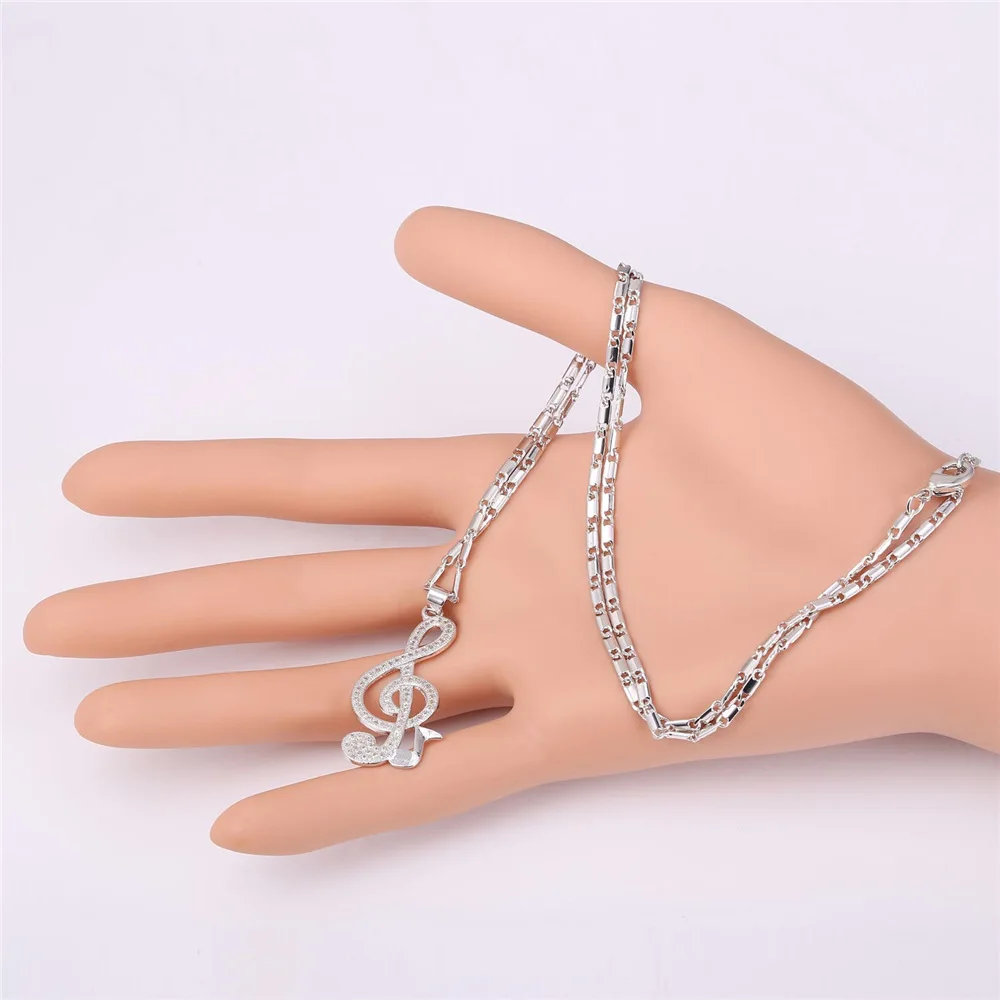 Женская подвеска в виде символа музыкальной ноты золотого/серебряного цвета |