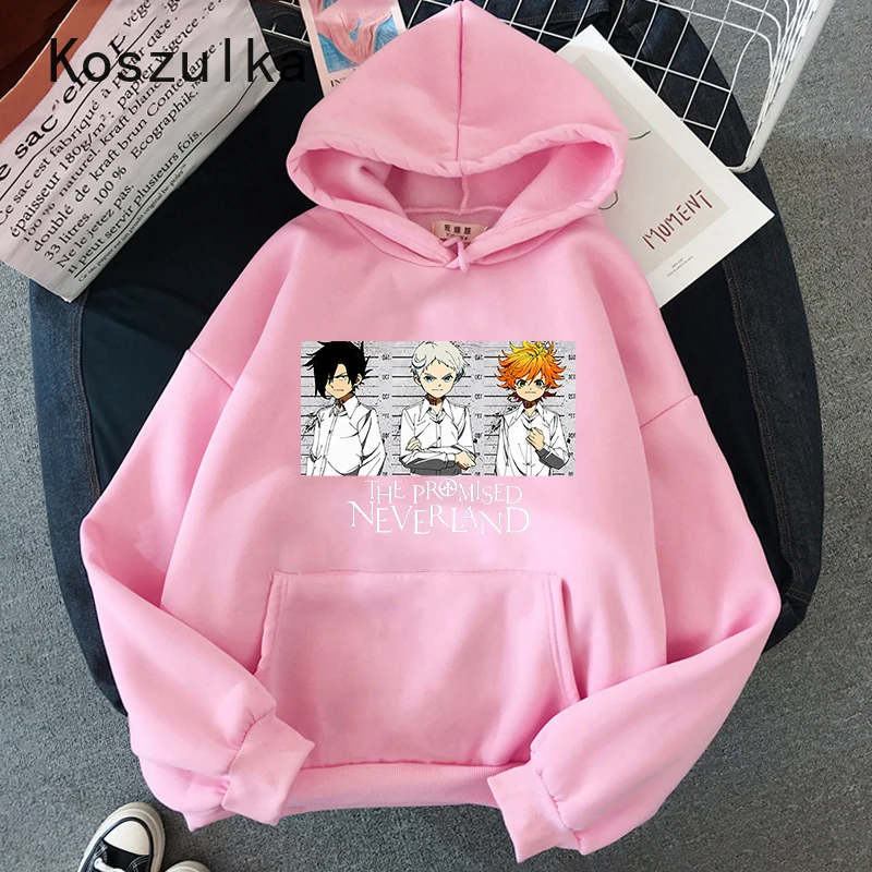 

Women The Promised Neverland Hoodies Unisex Oversized Plus Europe size Kawaii hoody Printed anime Clothes Boy and Gril Gift Tops